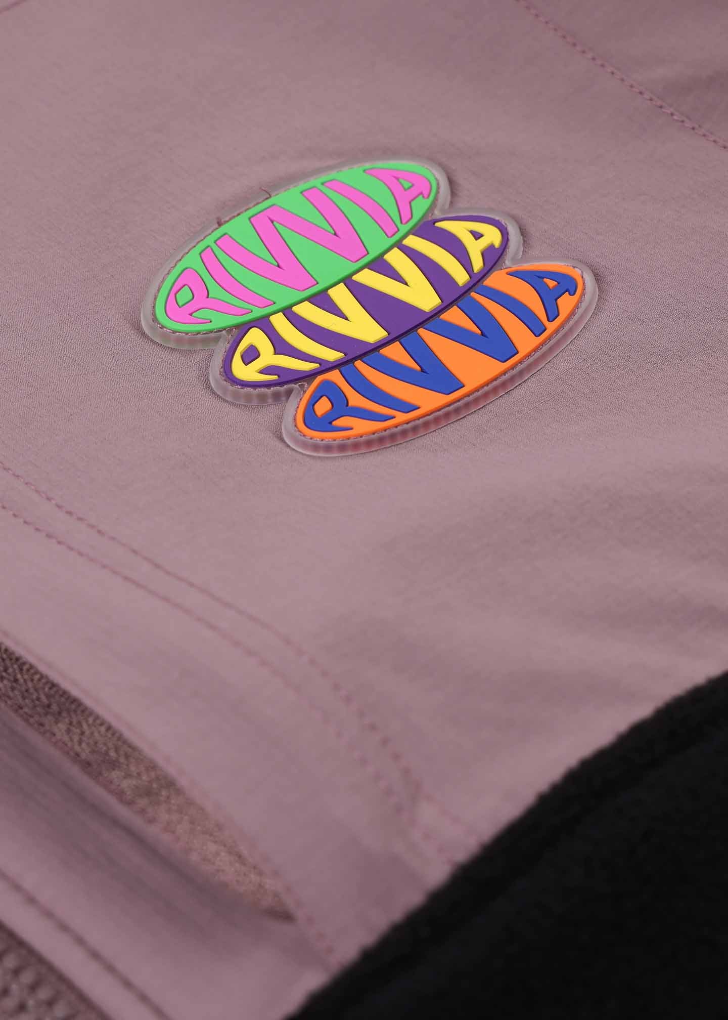 POP REPEAT 1/2 ZIP POLAR FLEECE : BLACK PALE PLUM