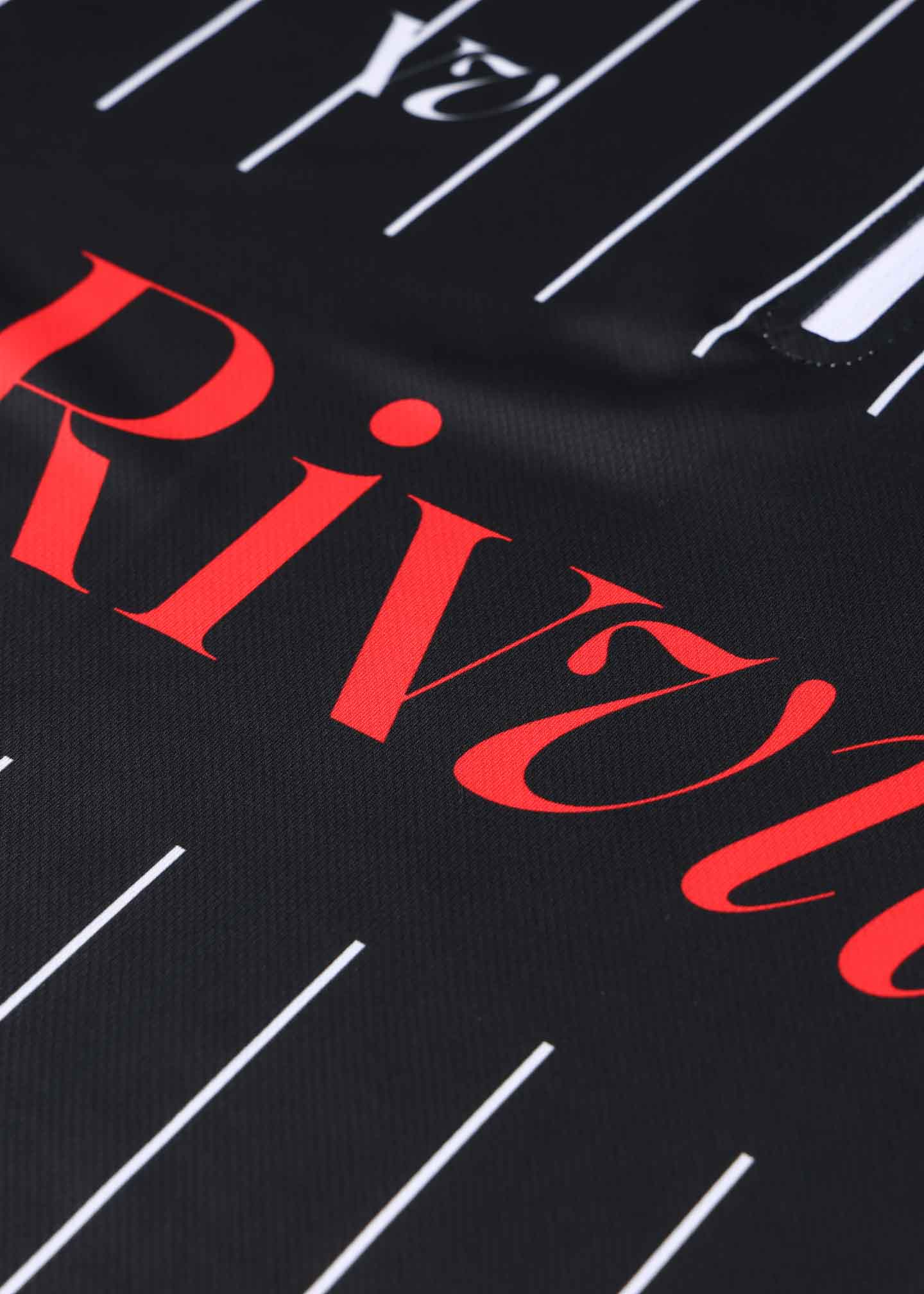 TEAM VV LS POLO : BLACK/WHITE
