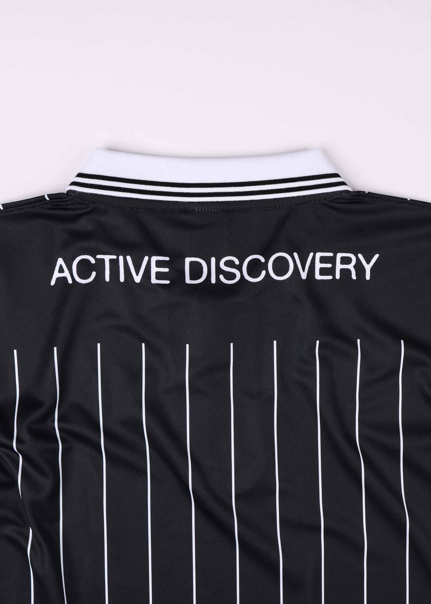 TEAM VV LS POLO : BLACK/WHITE