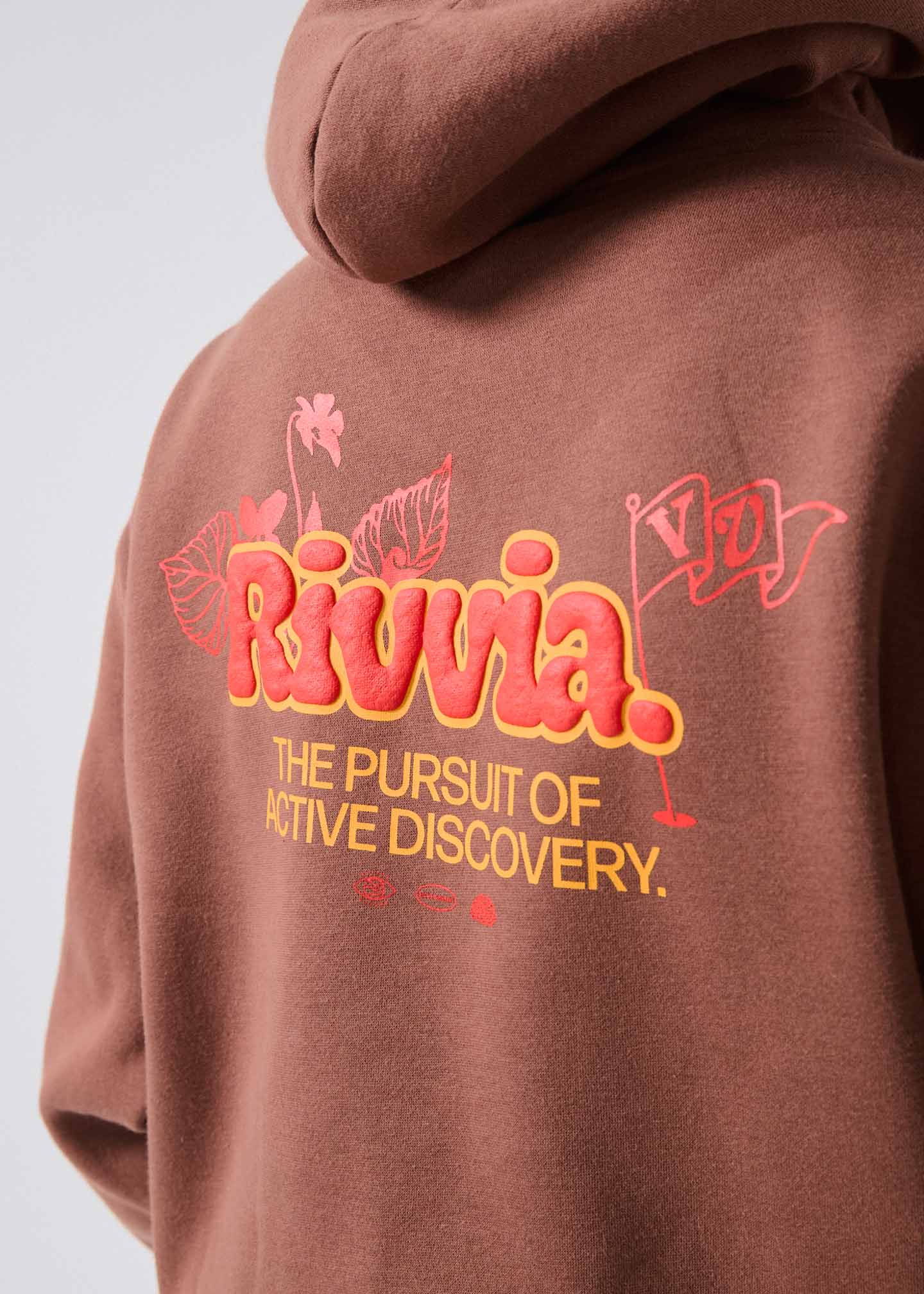 FLORAL PURSUIT HOOD : BROWN