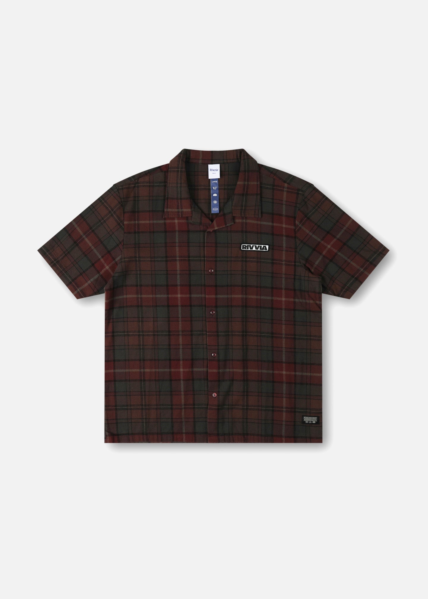 VV PLAID SS SHIRT : BLACK BROWN