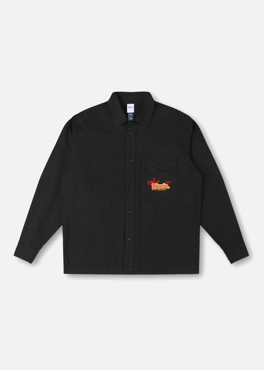 OFF TRACK LS SHIRT : WASHED BLACK