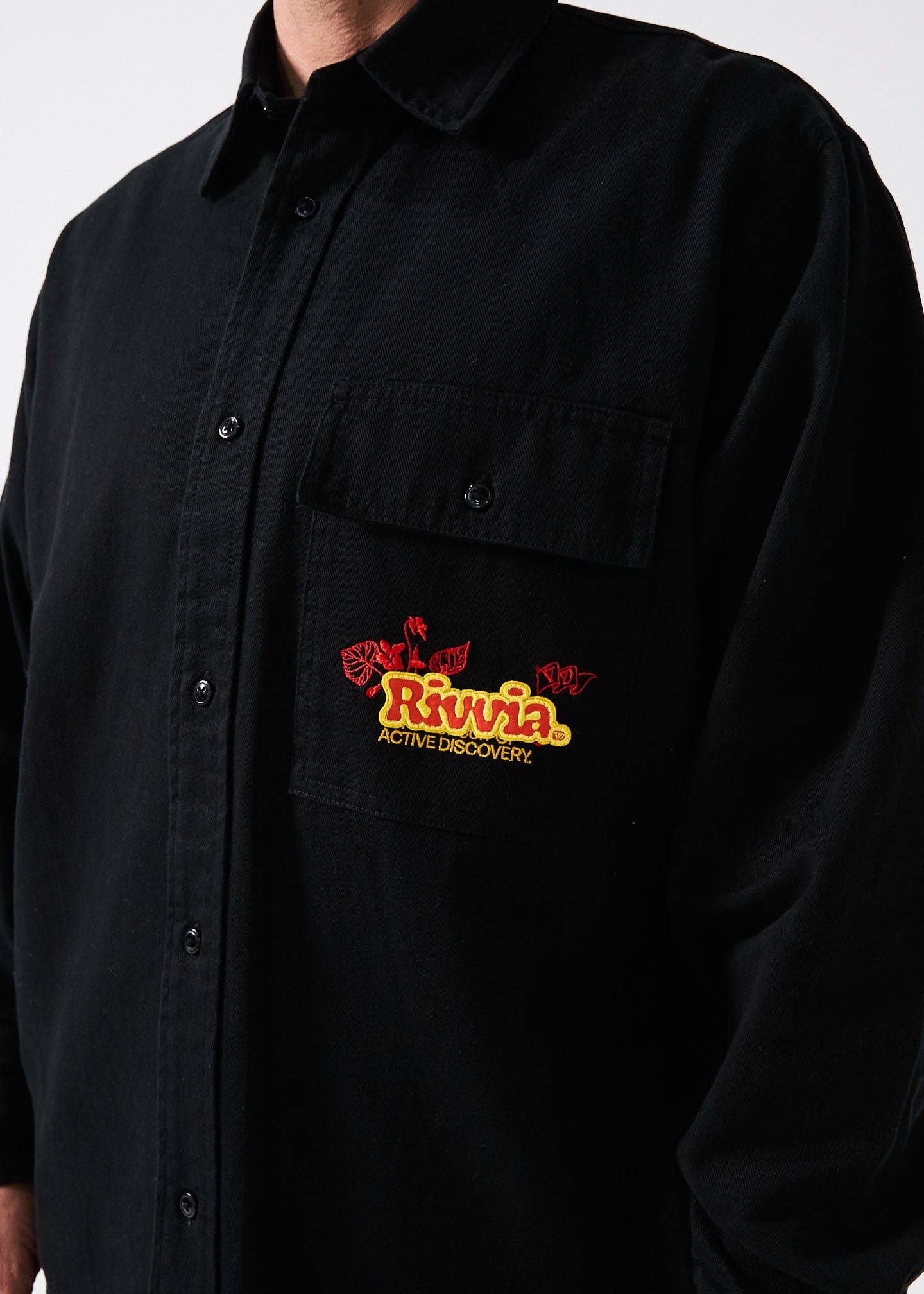 OFF TRACK LS SHIRT : WASHED BLACK