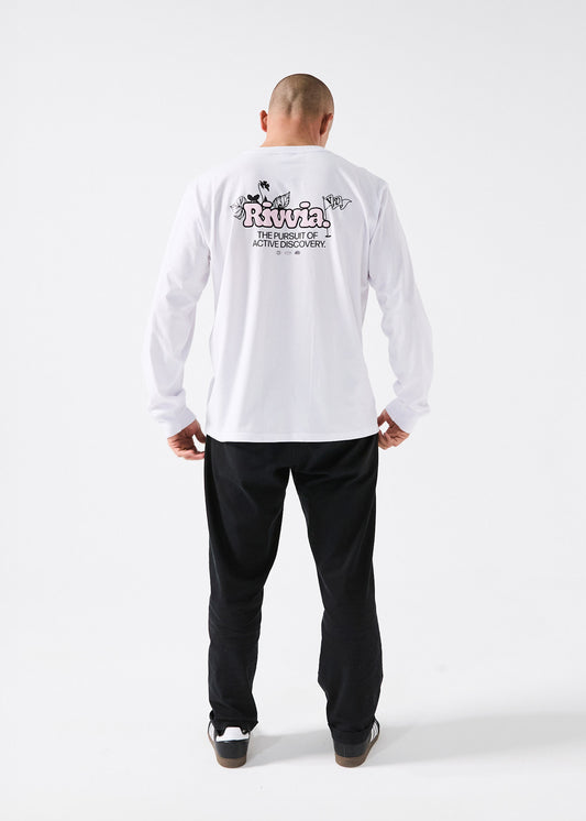 FLORAL PURSUIT LS  T-SHIRT : WHITE