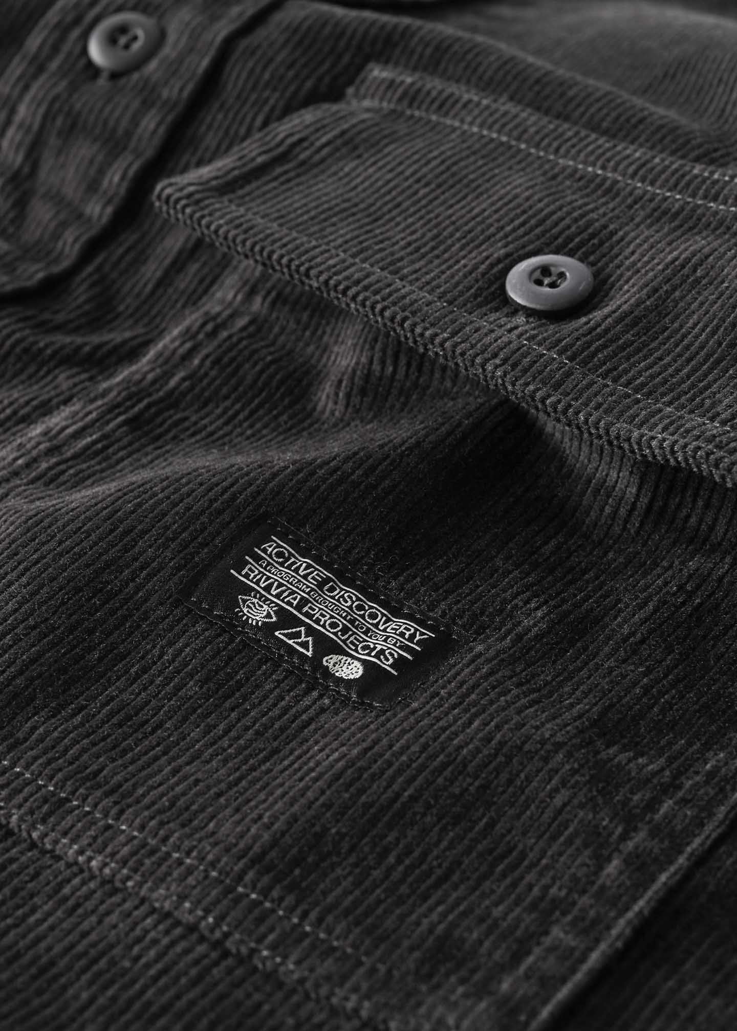 OFF TRACK CORD LS SHIRT : CHARCOAL