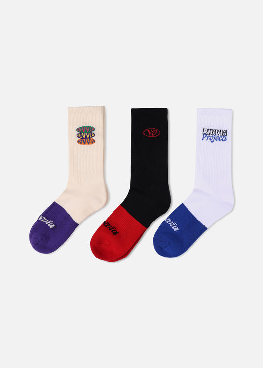 FAVORITES THREE PACK SOCKS : MUILTI