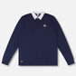 SCATTER BRAIN LS RUGBY POLO : DARK NAVY