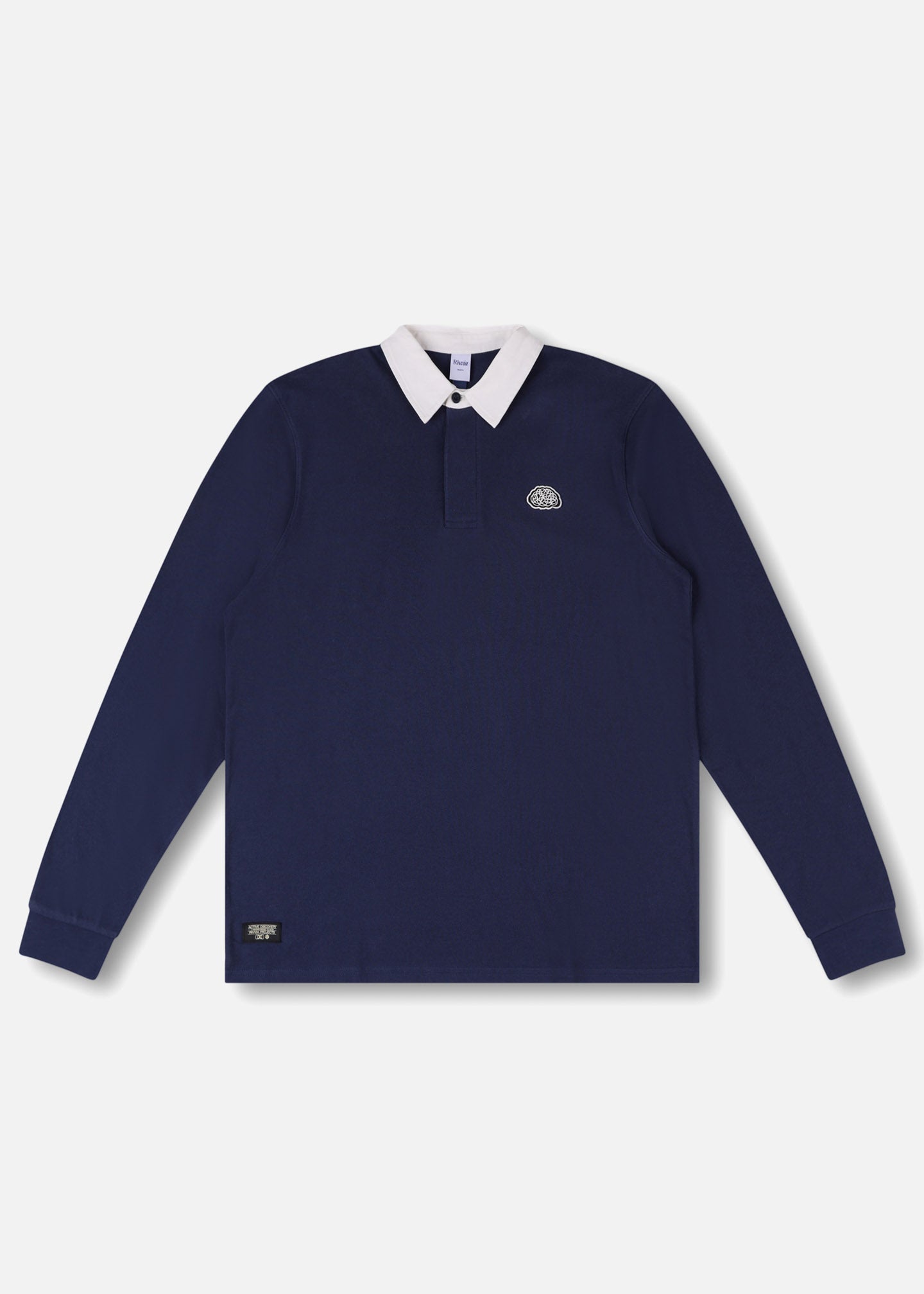 SCATTER BRAIN LS RUGBY POLO : DARK NAVY