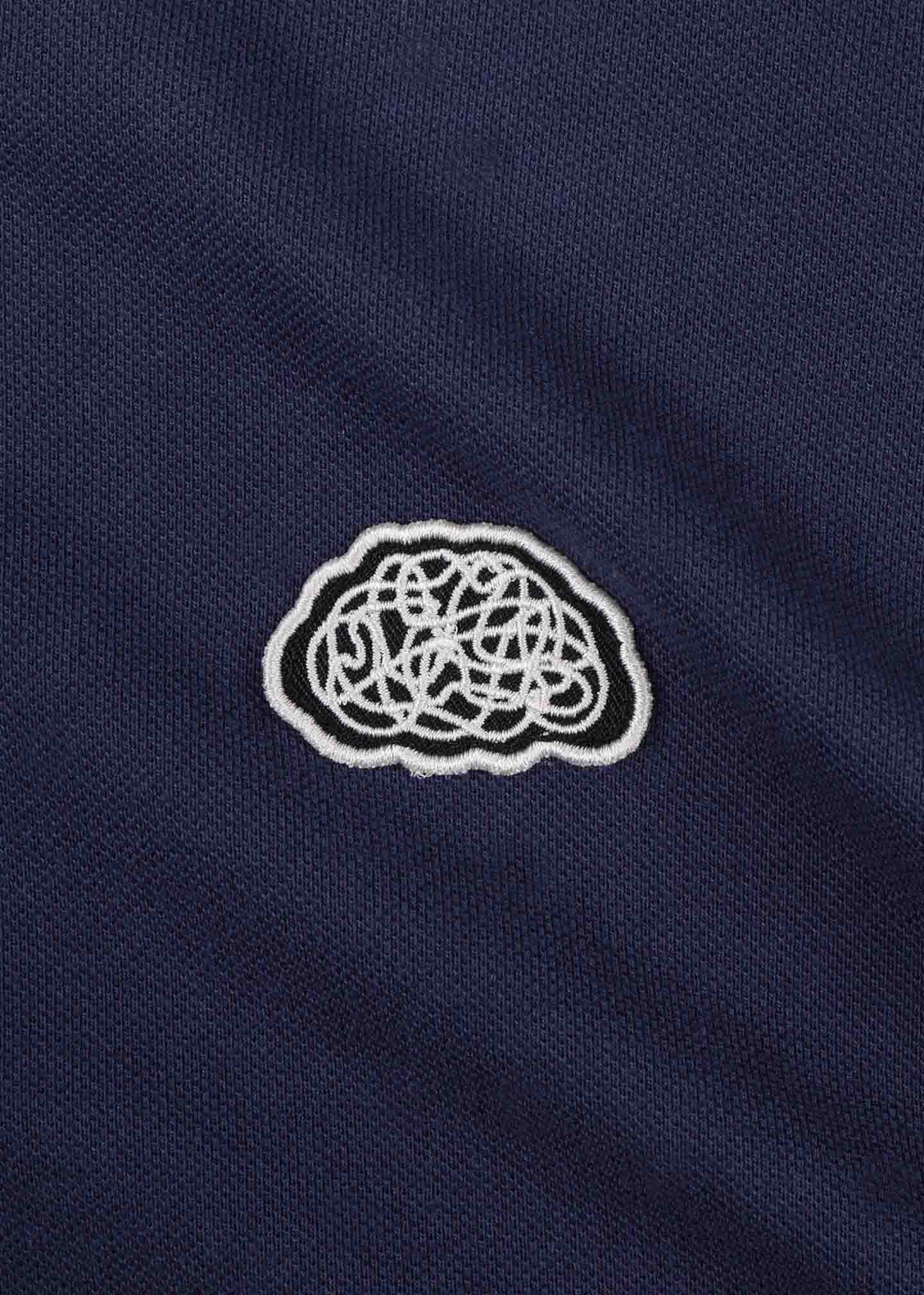 SCATTER BRAIN LS RUGBY POLO : DARK NAVY