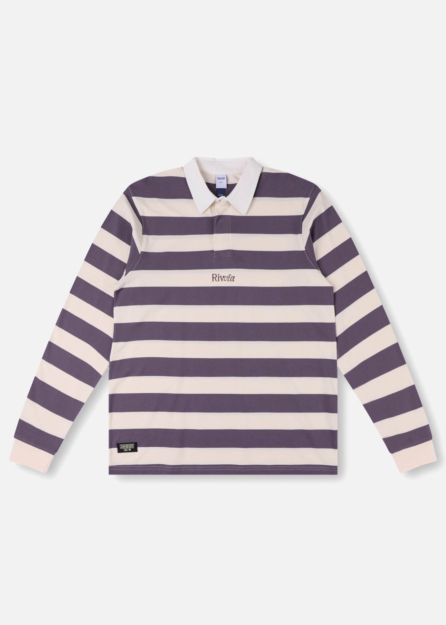 ACADEMY RUGBY POLO : WHITE PALE PLUM