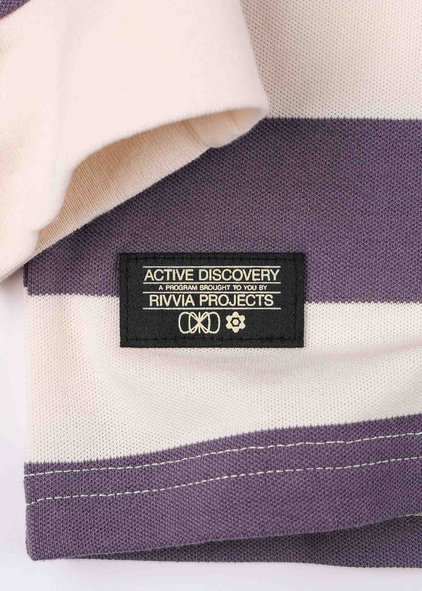 ACADEMY RUGBY POLO : WHITE PALE PLUM