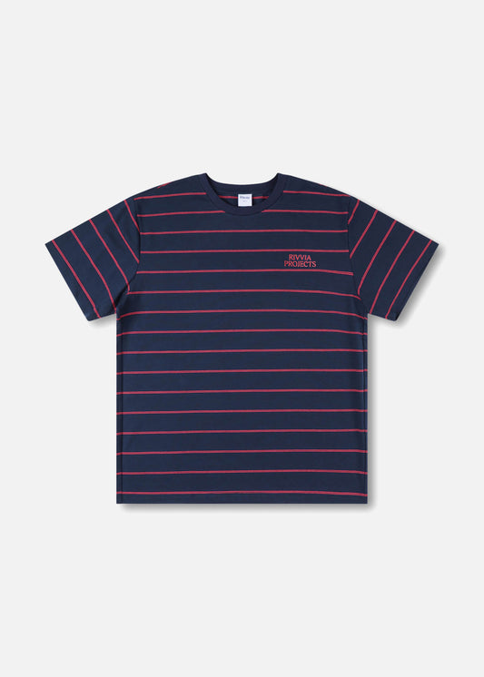 PROJECTS STRIPE T-SHIRT : DARK BLUE RED