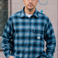 OFF TRACK CHECK LS SHIRT : BLUE