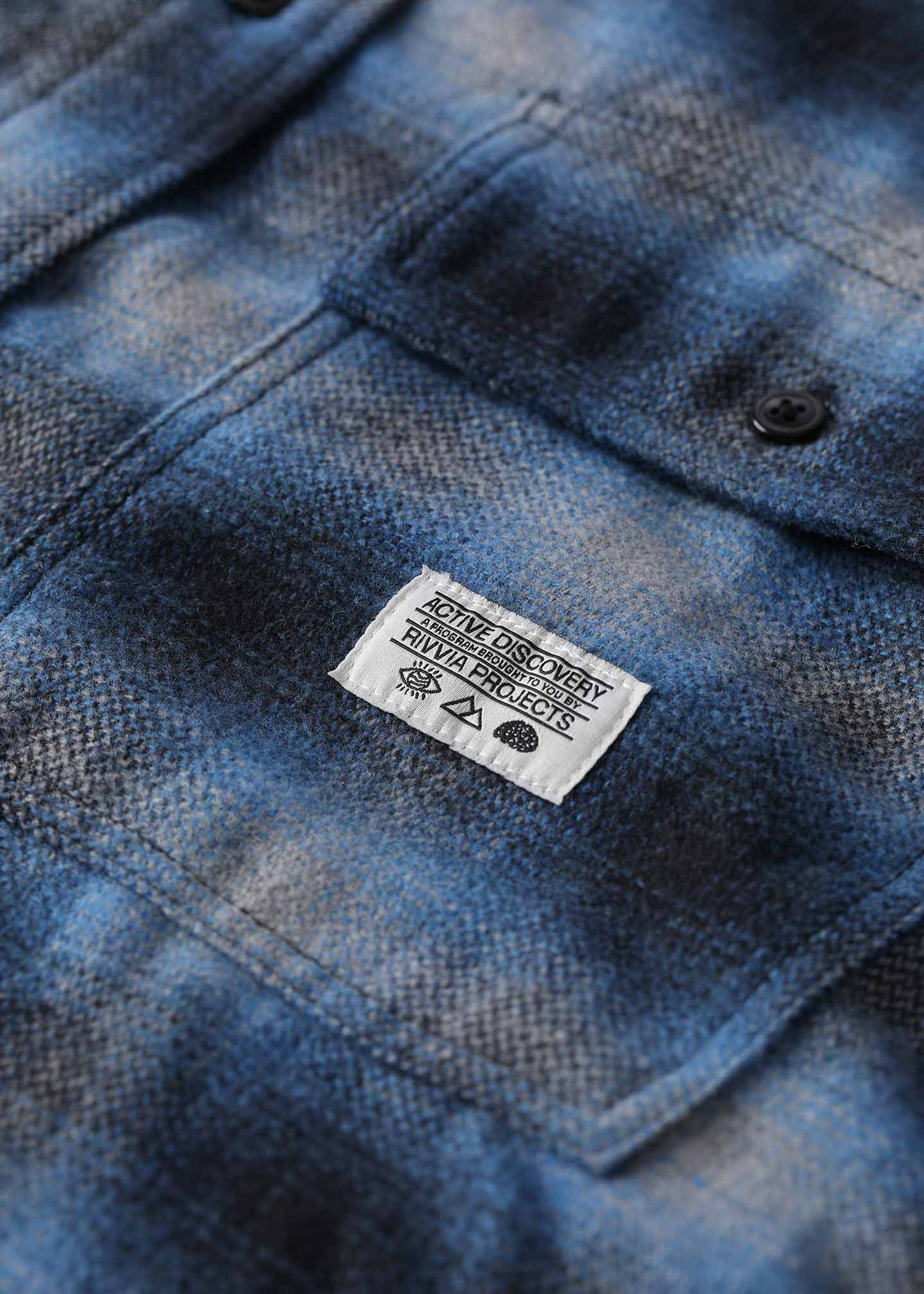 OFF TRACK CHECK LS SHIRT : BLUE