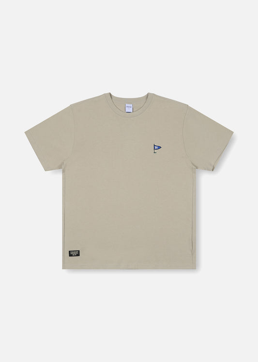 FLAG T-SHIRT : BEIGE