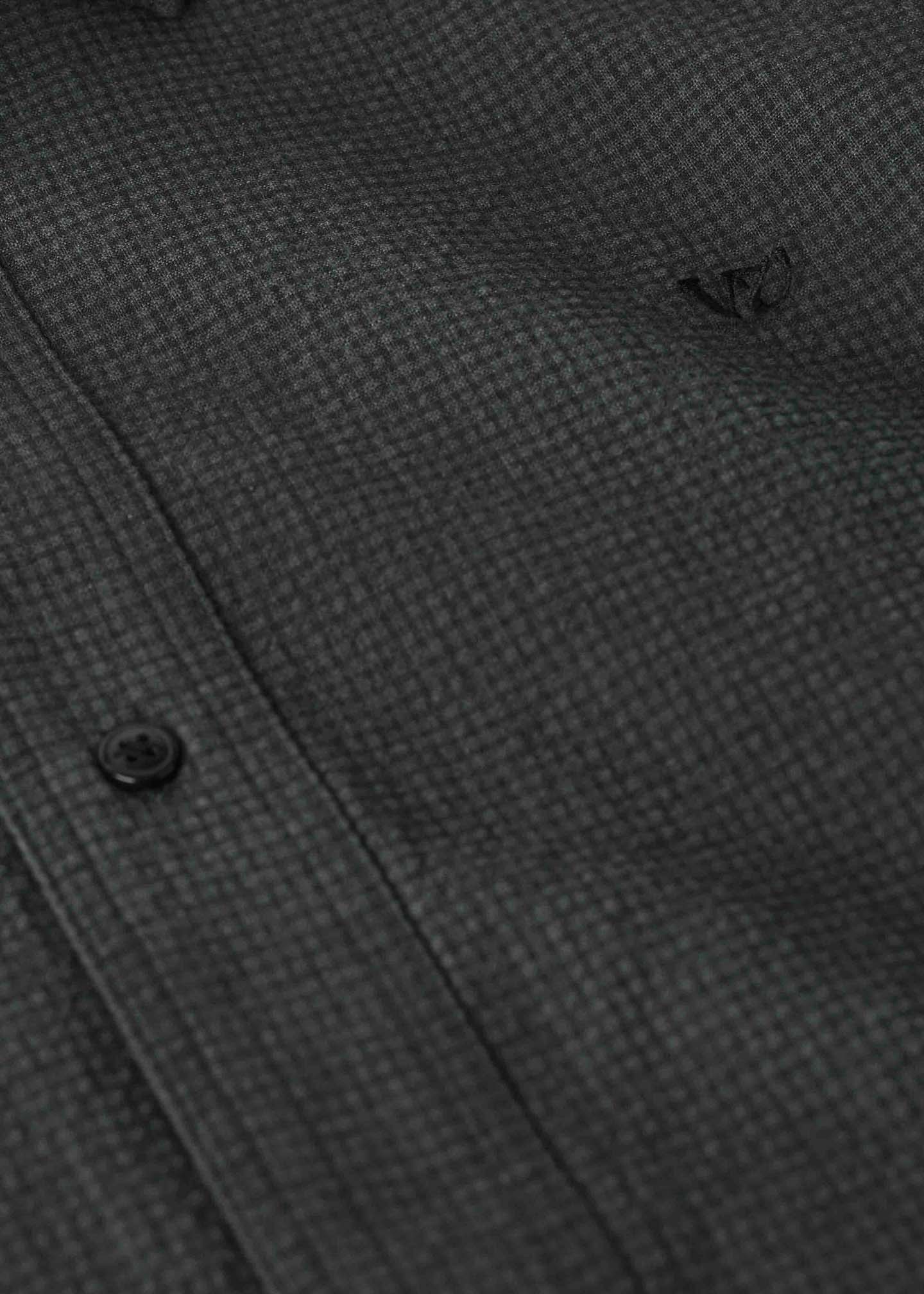 VV CHECK LS SHIRT : BLACK GREEN