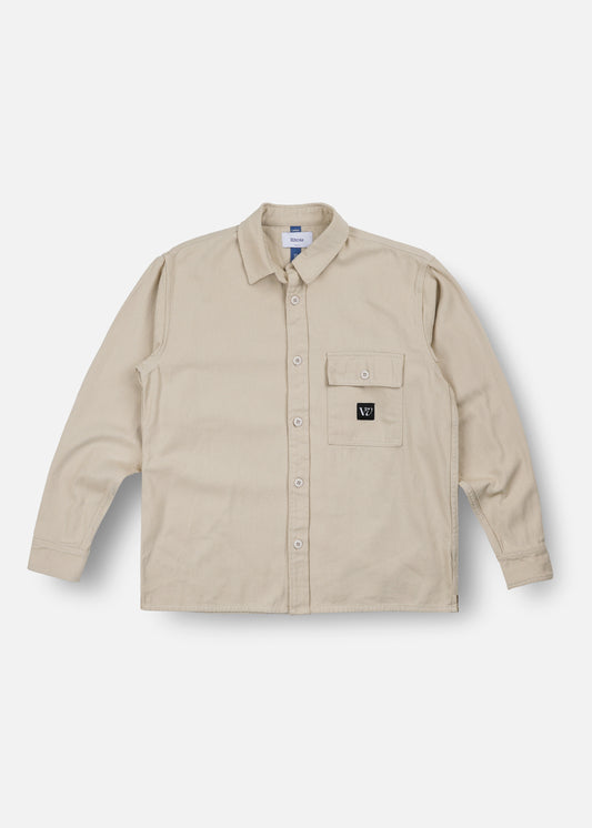 OFF TRACK LS SHIRT : PARCHMENT