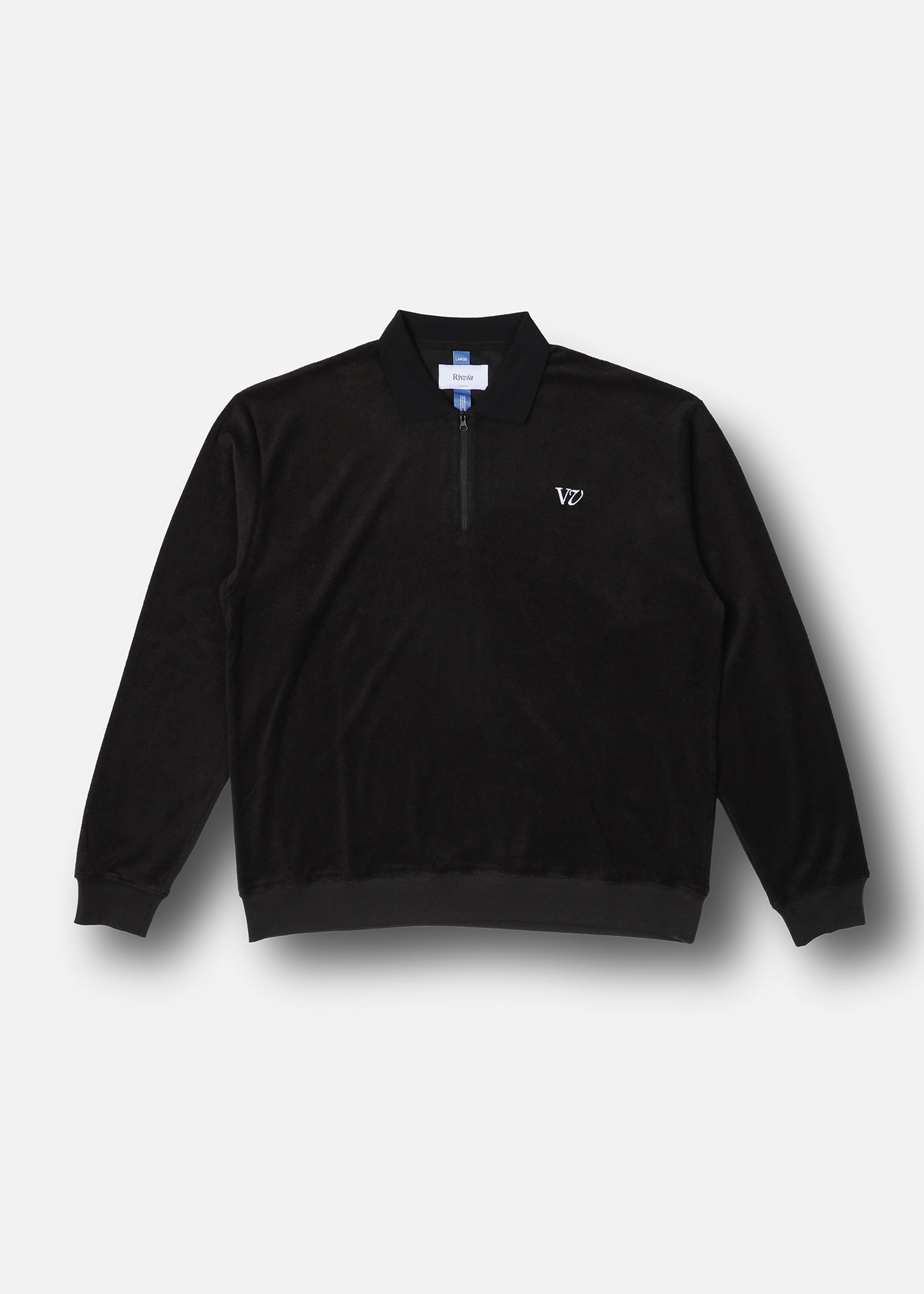 Half zip online pullover black